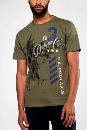 Camiseta Masculina Eagle Denim E Co Military Polo Verde Oliva